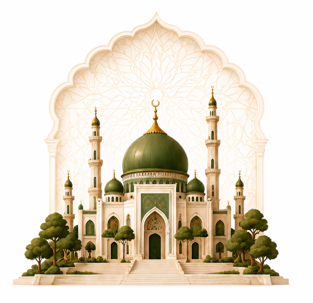 Islamic architecture illustration